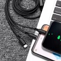 UNIWERSALNY KABEL PRZEWÓD USB 3W1 LIGHTNING MICRO-USB USB C 120CM DO IPHONE