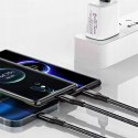 UNIWERSALNY KABEL PRZEWÓD USB 3W1 LIGHTNING MICRO-USB USB C 120CM DO IPHONE