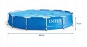 INTEX 28210NP Basen stelażowy ogrodowy 366 x 76 cm Niebieski metalowa rama